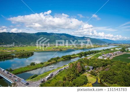 [Kiso Sansen Park Center] View from the observation tower observation room (Kaizu City, Gifu Prefecture) 131543783