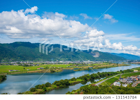 [Kiso Sansen Park Center] View from the observation tower observation room (Kaizu City, Gifu Prefecture) 131543784