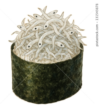 小魚軍艦壽司插圖（1個） 131543878