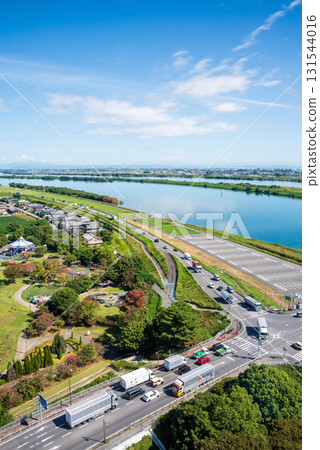 [Kiso Sansen Park Center] View from the observation tower observation room (Kaizu City, Gifu Prefecture) 131544016
