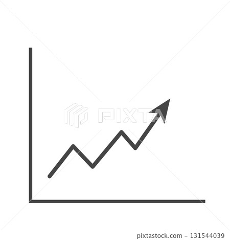 Simple line graph | Rising arrow icon 131544039