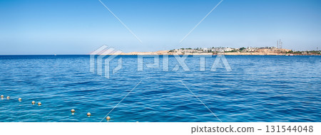 Scenic view from Naama Bay beach, Sharm el Sheikh, Egypt 131544048
