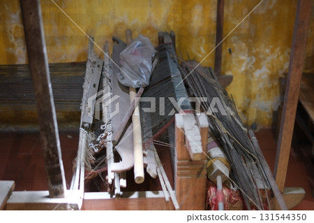 Silkworm Cocoon and Silk Production Video Mulberry Feeding Hatching Process Spinning Threads Traditional Sericulture Weaving Factory Authentic Vietnam Silk Heritage 131544350