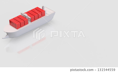 The Ship for Transport or Business concept 3d Rendering. 131544559