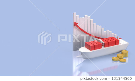 The Ship for Transport or Business concept 3d Rendering. The Ship for Transport or Business concept 3d Rendering. 131544560