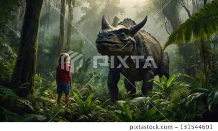 三角龍和孩子們 131544601