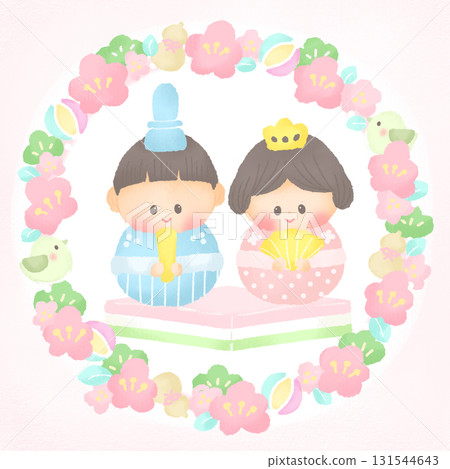Hinamatsuri_Hina Dolls Uguisu Flower Wreath Hinamatsuri_Hina Dolls Uguisu Flower Wreath 131544643