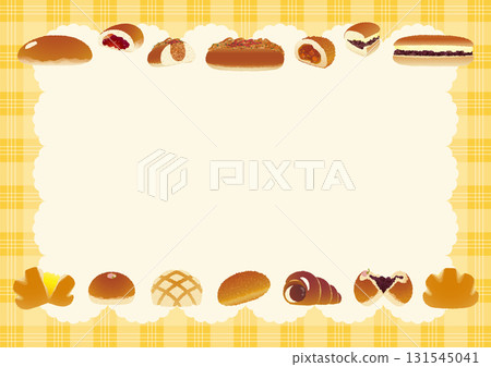 麵包架_懷舊麵包系列_格子桌布和午餐墊_水平放置 黃橙色 131545041