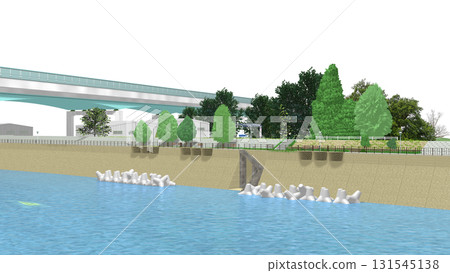 「擁有藍色海景的公園」PNG素材,可用作動畫背景 「擁有藍色海景的公園」PNG素材,可用作動畫背景 131545138