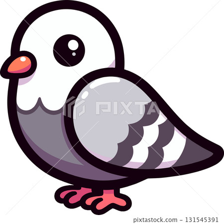 可愛的鴿子的插圖 131545391