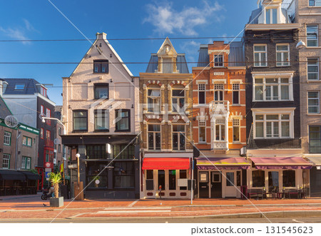 Street cafes and houses in Amsterdam Netherlands Street cafes and houses in Amsterdam Netherlands 131545623