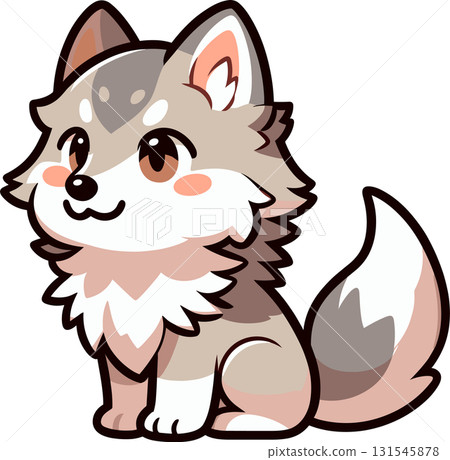可愛的狼圖 131545878