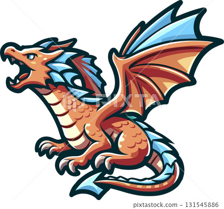 Illustration of a cool dragon 131545886