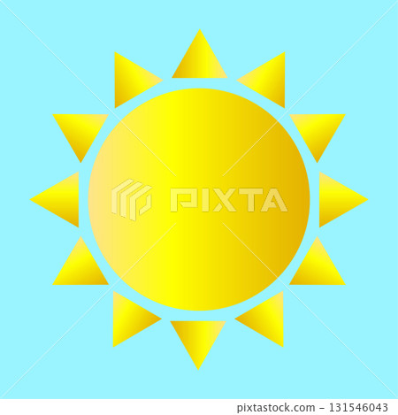 Shining sun icon. Warm star symbol. Yellow orange gradient. Summer hot weather Vector. Shining sun icon. Warm star symbol. Yellow orange gradient. Summer hot weather Vector. 131546043
