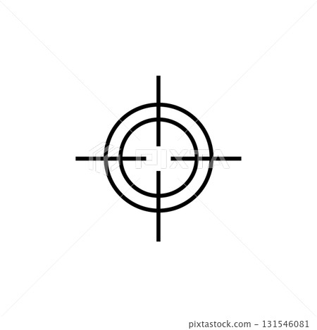 Optical sight illustration. Target aiming reticle. Shooting scope Vector. Precision instrument. Optical sight illustration. Target aiming reticle. Shooting scope Vector. Precision instrument. 131546081