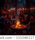 People having a Halloween party 131546117