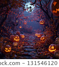 Halloween pumpkin and small lantern 131546120