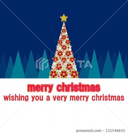 Merry Christmas Merry Christmas Christmas tree Christmas poinsettia 131546633