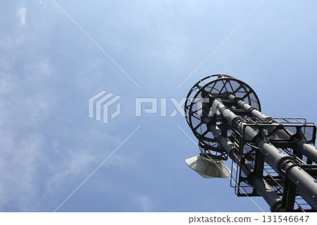 Looking up at the sky and antennas Looking up at the sky and antennas 131546647