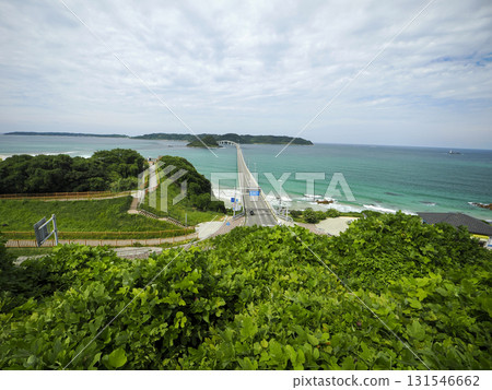 Superb view of Tsunoshima Bridge in Shimonoseki City 131546662