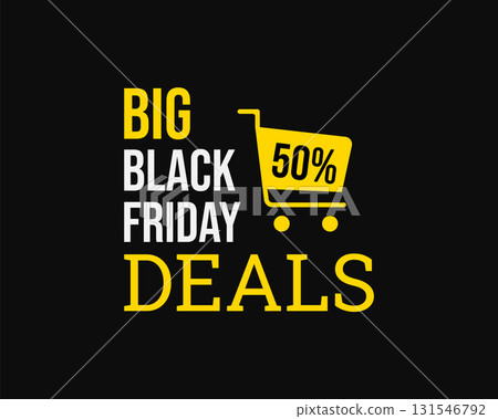 big black friday deals shopping banner 131546792