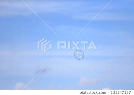 Image of blue sky and soap bubbles Image of blue sky and soap bubbles 131547137