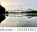 Mount Fuji seen from the tranquil Lake Sai 131547421