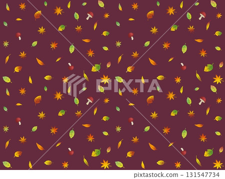 落葉無縫圖案 A-4' 131547734