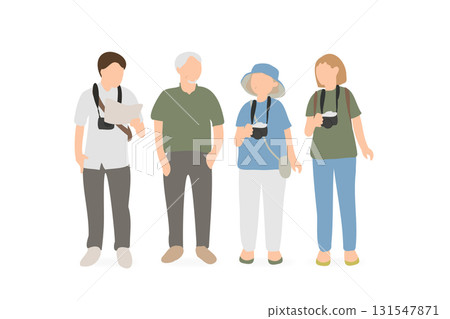 Family travel set exploring tourist spots Family travel set exploring tourist spots 131547871