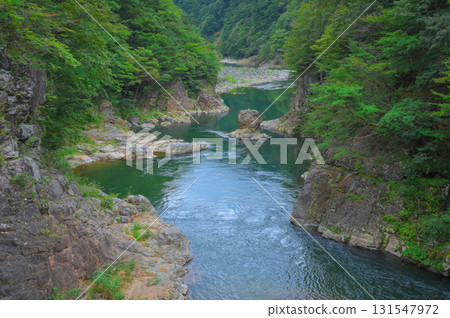 Nikko City tourist spot: Ryuokyo Valley, Kinugawa River 131547972