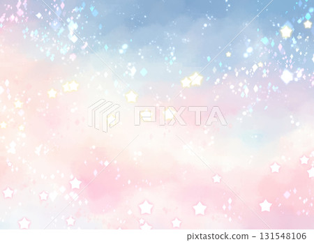 Fairytale starry sky background 131548106