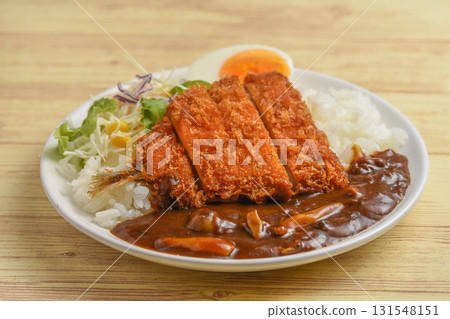 Fried horse mackerel curry rice 131548151