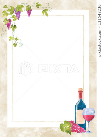 紅酒水彩畫框 紅酒水彩畫框 131548236