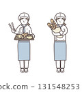 Female baker illustration set 131548253