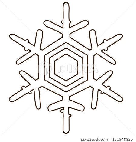 雪花線描插圖 雪花線描插圖 131548829