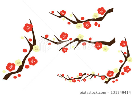 簡單的梅花插圖集 131549414