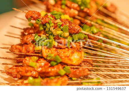 Guizhou specialty iron skewers barbecue Guizhou specialty iron skewers barbecue 131549637