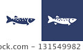 Trout salmon fish icon simple logo flat silhouette graphic isolated 131549982