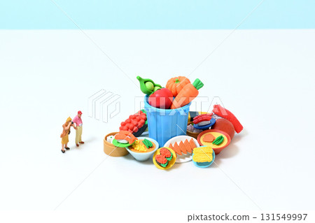 永續發展目標 食物浪費 人們拍攝被丟棄的食物 131549997