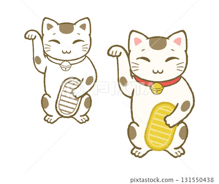 Japanese lucky charm: Maneki-neko 131550438