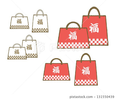 Red lucky bag (vertical and horizontal) 131550439