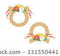 Two types of New Year's shimenawa decorations 131550441