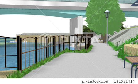 「藍色海景公園」PNG素材,可用作動畫背景。天空透明,請隨意使用。 「藍色海景公園」PNG素材,可用作動畫背景。天空透明,請隨意使用。 131551414