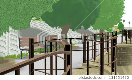 「藍色海景公園」PNG素材,可用作動畫背景。天空透明,請隨意使用。 「藍色海景公園」PNG素材,可用作動畫背景。天空透明,請隨意使用。 131551420