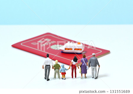 Image of a friendly three-generation family traveling together Image of a friendly three-generation family traveling together 131551689