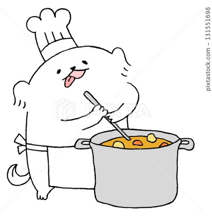 Dog stewed in a pot Dog stewed in a pot 131551698