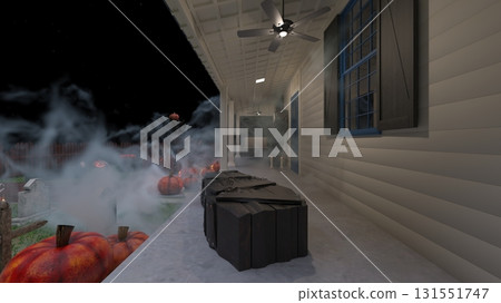 house decorated for halloween house decorated for halloween 131551747