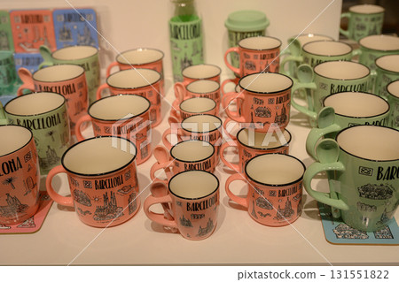 Barcelona, souvenirs, clear skies, midsummer, Spain Barcelona, souvenirs, clear skies, midsummer, Spain 131551822