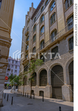 巴塞隆納，城市景觀，晴朗的天空，盛夏，西班牙 131551829