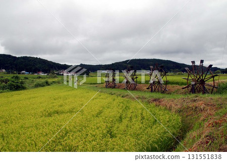 Four-wheel waterwheel in the Nagasaki district of Ichisakocho, Kurihara City Four-wheel waterwheel in the Nagasaki district of Ichisakocho, Kurihara City 131551838